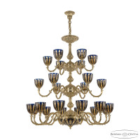 Подвесная люстра Bohemia Ivele Crystal Verona 72101P/12+6+6/360/3d G P1 U Amber-Blue/H-1H