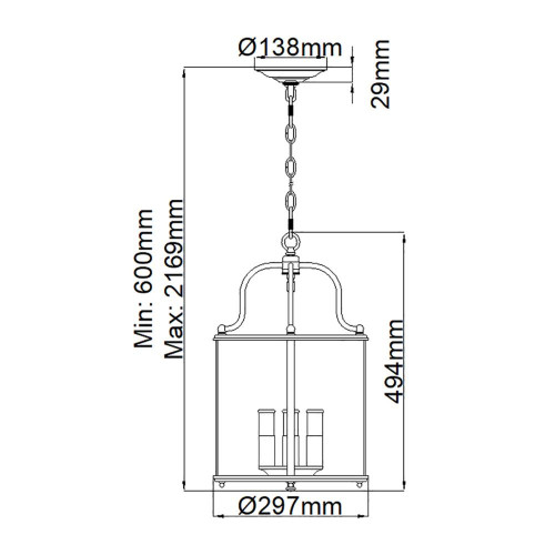 Подвесной светильник Hinkley Gentry HK-GENTRY-P-M-PW