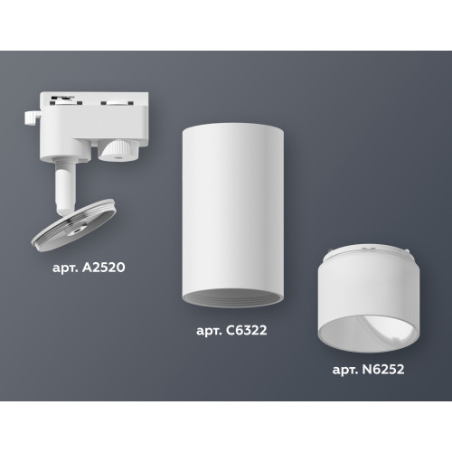 Трековый однофазный светильник Ambrella Light Track System XT6322170 (A2520, C6322, N6252)