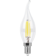 Лампа светодиодная филаментная Feron E14 11W 2700K Свеча на ветру Прозрачная LB-714 38010