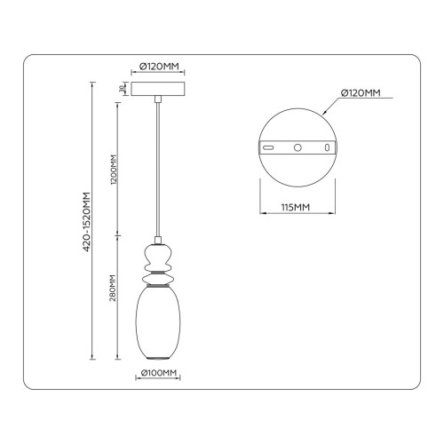 Подвесной светильник Ambrella Light High Light Ceramo Modern LH53141