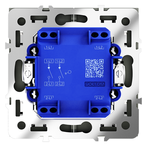 Выключатель двухклавишный Voltum S70 VLS020107