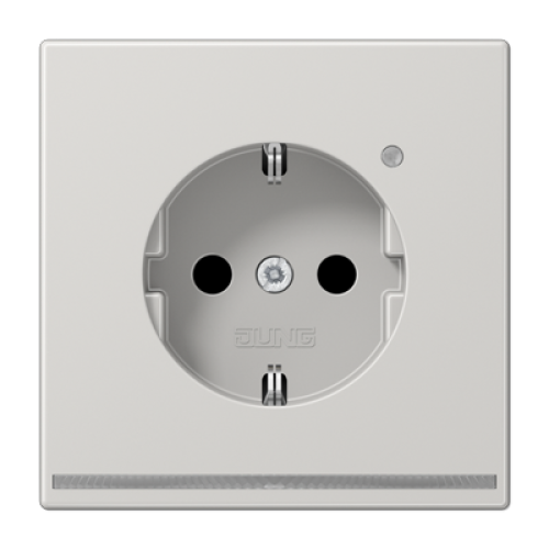 Розетка Schuko с LED подсветкой Jung LS1520-OLGLNW