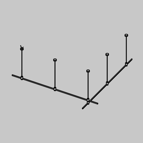 Основание двухуровневое на тросовых подвесах Hang для трековых светильников Maytoni Technical Flarity TFC-Flar-H06-BS
