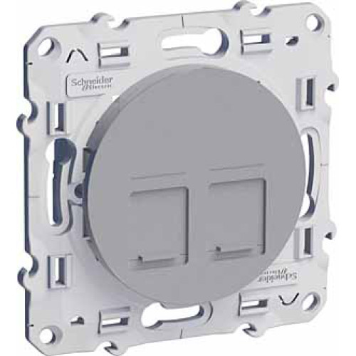 Розетка RJ45 двойная Schneider Electric Odace S53R481