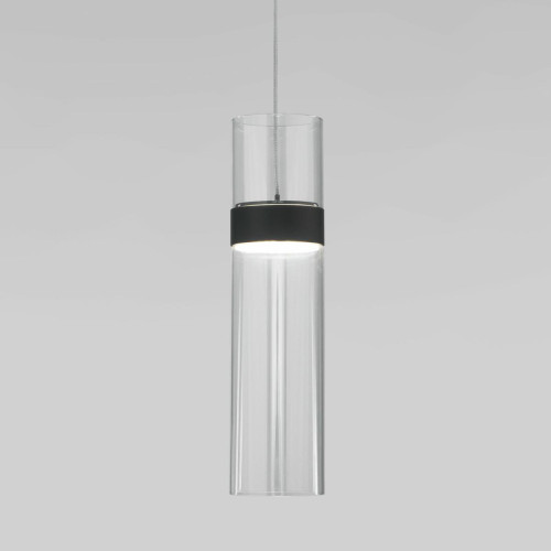 Подвесной светильник Eurosvet Lumen 50244/1 LED черный/прозрачный a061288