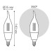 Лампа светодиодная диммируемая филаментная Gauss E14 4,5W 2000-6500K прозрачная 1280112