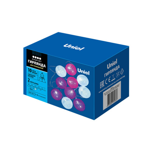 Светодиодная гирлянда Uniel Клубки (UL-00007341) белый ULD-S0200-010/STB/2AA White IP20 Tangles-1