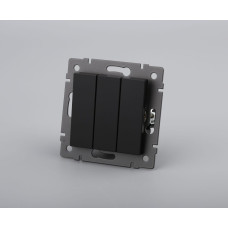 Механизм выключателя трехклавишный непроходной Arlight SWT-MK03-PL-BK-V (250V, 10A) 049897