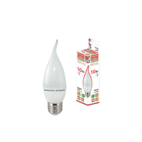 Лампа светодиодная TDM Electric Народная E27 10W 3000K матовая SQ0340-1599