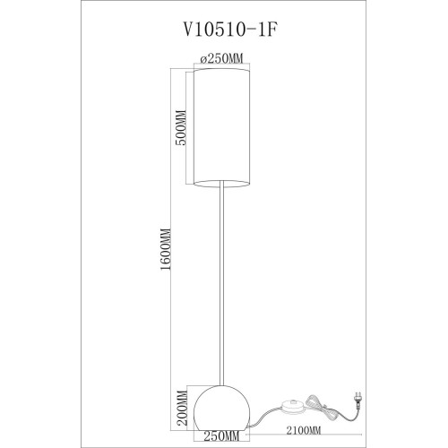 Торшер Moderli Flint V11590-1F Торшер Moderli Flint V11590-1F