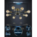 Люстра на штанге Seven Fires Evlina SF3370/8C-GD-BK