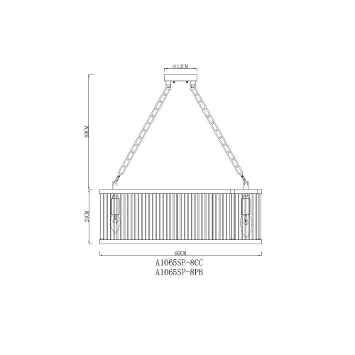 Подвесная люстра Arte Lamp Anetta A1065SP-8PB