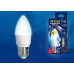 Лампа светодиодная диммируемая (UL-00004294) Uniel E14 7W 4000K матовая LED-C37 7W/4000K/E14/FR/DIM PLP01WH