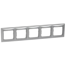 Рамка 5-постовая Legrand Valena алюминий 770155