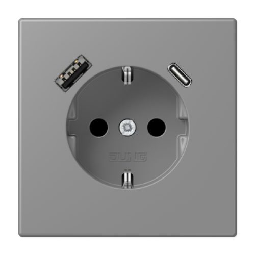 Розетка 2K+З USB Typ AC Jung LC1520-15CA203