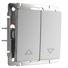 Выключатель жалюзи Werkel серебряный W1124506 4690389155987 Выключатель жалюзи Werkel серебряный W1124506 4690389155987