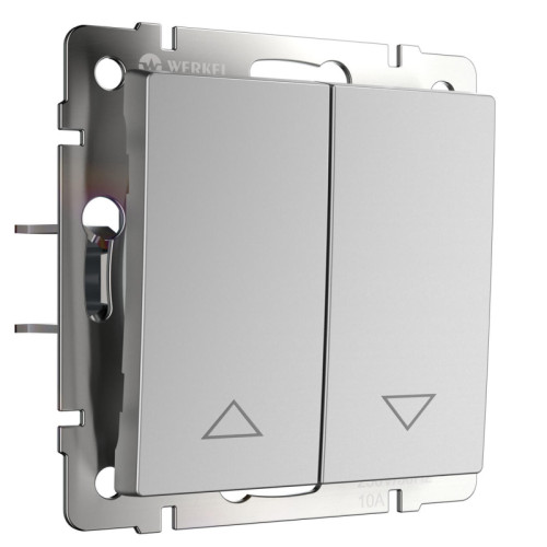 Выключатель жалюзи Werkel серебряный W1124506 4690389155987 Выключатель жалюзи Werkel серебряный W1124506 4690389155987