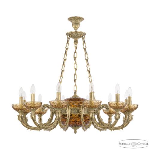 Подвесная люстра Bohemia Ivele Crystal Florence 71009P/12/250 FP P Amber/M-1F