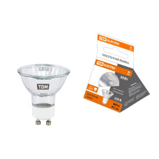 Лампа галогенная TDM Electric GU10 50W 3000K прозрачная SQ0341-0011