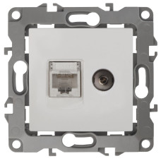 Розетка комбинированная RJ45+TV Эра 12-3110-01 Б0027441