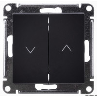 Выключатель 2-клавишный жалюзи, 10А, Systeme Electric AtlasDesign Базальт ATN001419