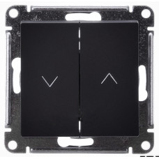 Выключатель 2-клавишный жалюзи, 10А, Systeme Electric AtlasDesign Базальт ATN001419