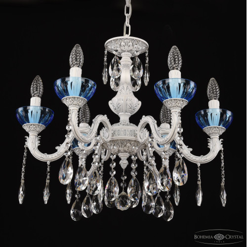 Подвесная люстра Bohemia Ivele Crystal AL79101/6/175 A WMN P Aquamarine/M-1H