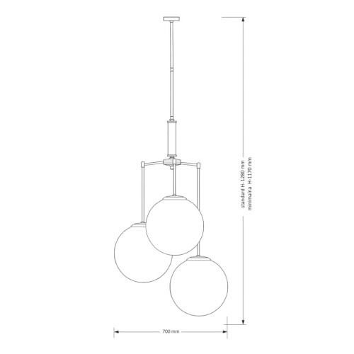 Люстра на штанге Kutek Mood Artu Glass ART-ZWD-3(Z)G350