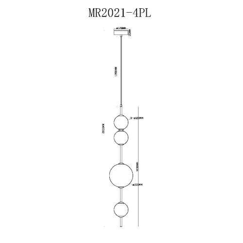 Подвесной светильник Myfar Violla MR2021-4PL