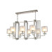 Подвесная люстра Crystal Lux Nicolas NICOLAS SP8 L1000 NICKEL/WHITE