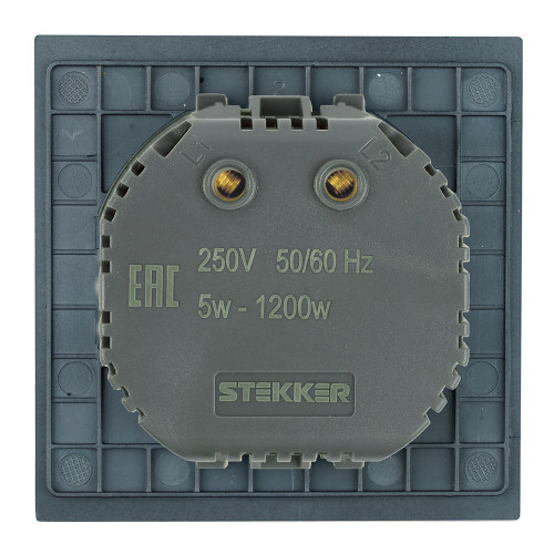 Выключатель диммирующий Stekker Мия RSW10-3106-05, серия Мия черный бархат 50568
