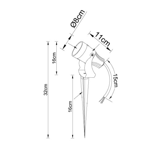 Грунтовый светильник Arte Lamp Elsie A4715IN-1BK