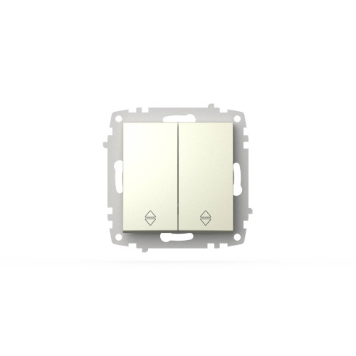 Выключатель двухклавишный проходной ELBI Zena Vega 609-010300-211