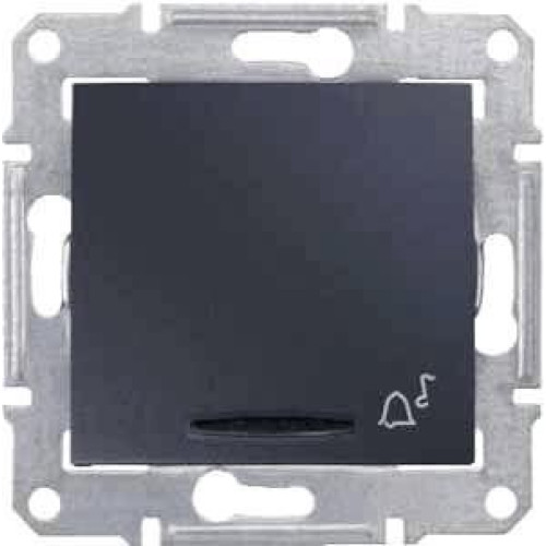Выключатель кнопочный с синей подсветкой Звонок Schneider Electric Sedna 10A 250V SDN1600470