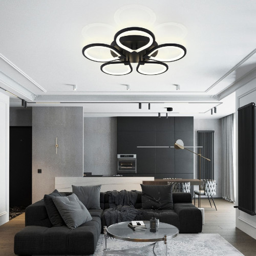 Потолочная светодиодная люстра Natali Kovaltseva Singl INNOVATION STYLE 83042 BLACK