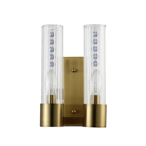 Бра Crystal Lux OTONO AP2 BRASS/TRANSPARENTE