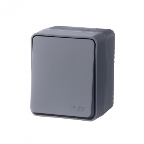 Переключатель 1-клавишный 10 АХ Systeme Electric AtlasDesign Profi54 Наруж Антрацит ATN544061