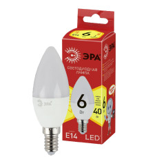 Лампа светодиодная Эра E14 6W 2700K ECO LED B35-6W-827-E14 Б0020618
