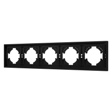 Рамка пластиковая на 5 постов Arlight FRM-TENDO-SFPL-5-BK 054657 Рамка пластиковая на 5 постов Arlight FRM-TENDO-SFPL-5-BK 054657