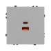 Механизм розетки Arlight с быстрой USB зарядкой SCT-NOBE-MUAC-SFPL-FC-IS (65W, QC3) 059447