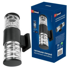 Уличный настенный светильник (UL-00006808) Uniel UUL-S12A 2x60W/E27 IP65 Black