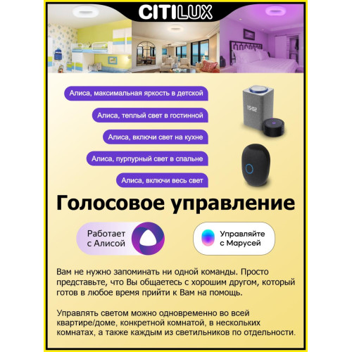 Потолочная люстра Citilux Стратус Смарт CL732A660G