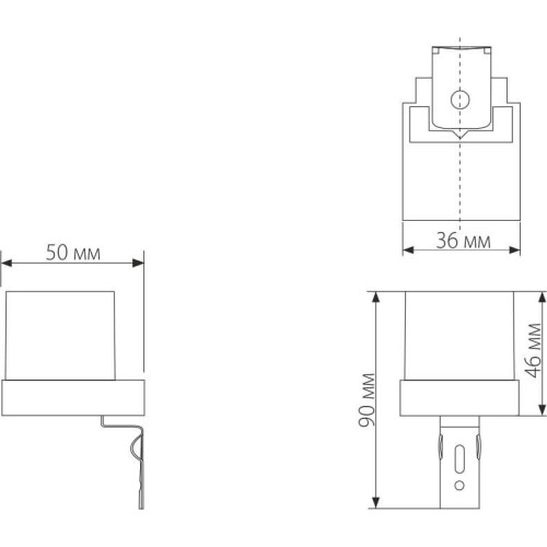 Датчик освещенности SNS-L-06 1200W IP44 Белый 4690389032011
