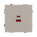 Механизм розетки с быстрой USB зарядкой Arlight SCT-NOBE-MUAC-SFPL-FC-CA (65W, QC3) 059446
