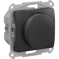 Светорегулятор (диммер) повор-нажим, LED, RC Systeme Electric Glossa Антрацит GSL000723
