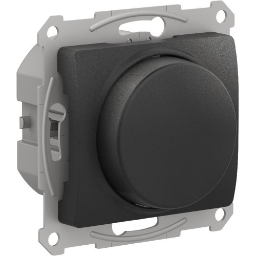 Светорегулятор (диммер) повор-нажим, LED, RC Systeme Electric Glossa Антрацит GSL000723
