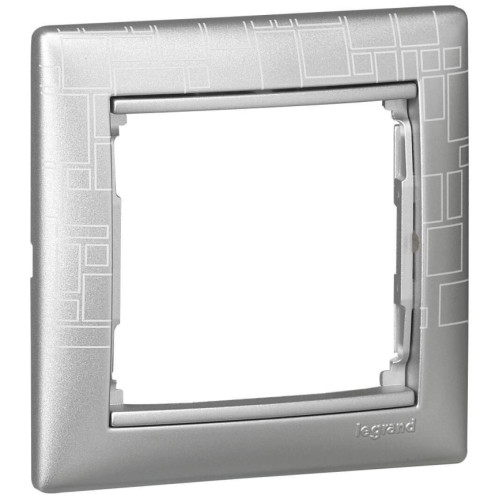 Рамка 1-постовая Legrand Valena алюминий модерн 770341