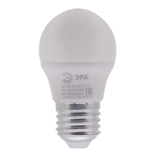 Лампа светодиодная Эра E27 8W 4000K LED P45-8W-840-E27 R Б0049645