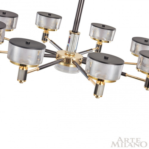 Подвесная люстра Arte Milano Neapolis 276210/8 BK/GD